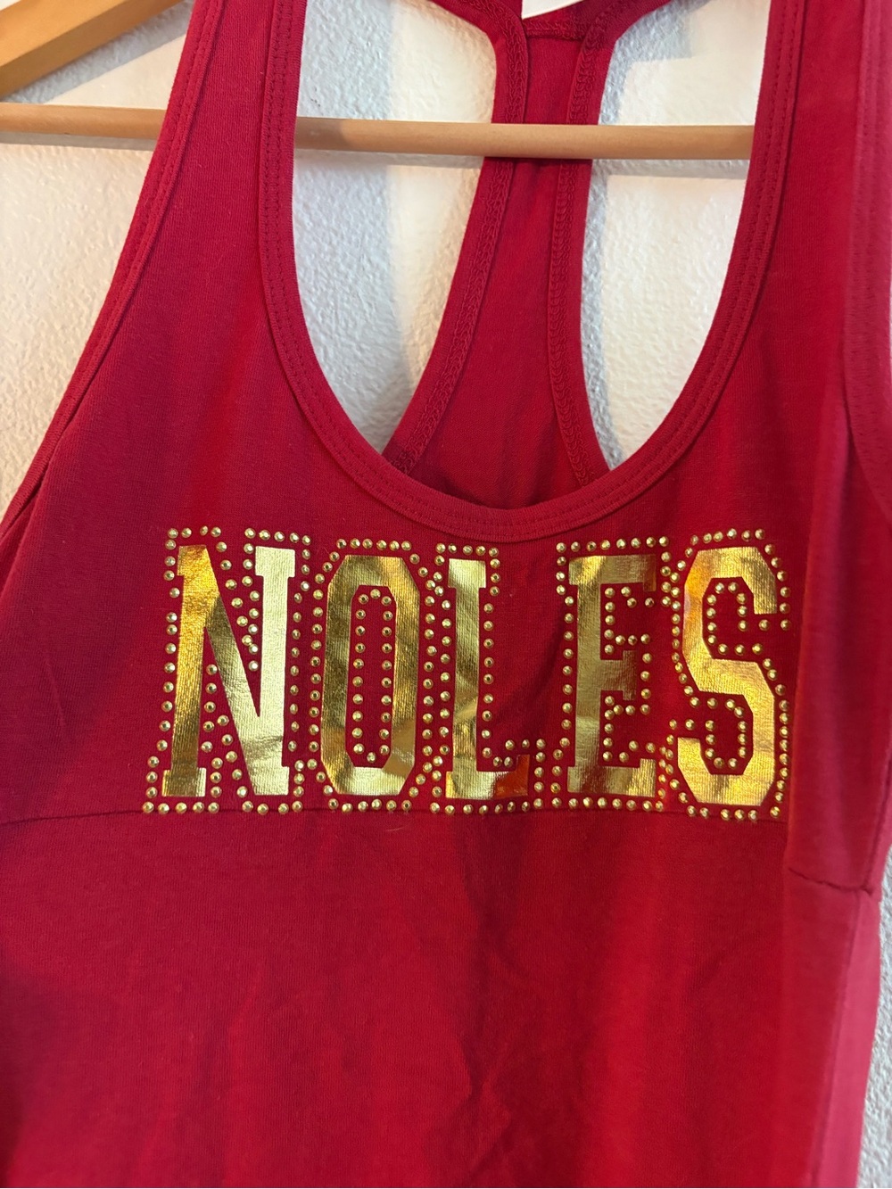 FSU Seminoles Sleeveless Ruffled Hem Dress with Studded 'Noles' Logo - Picture 2 of 4